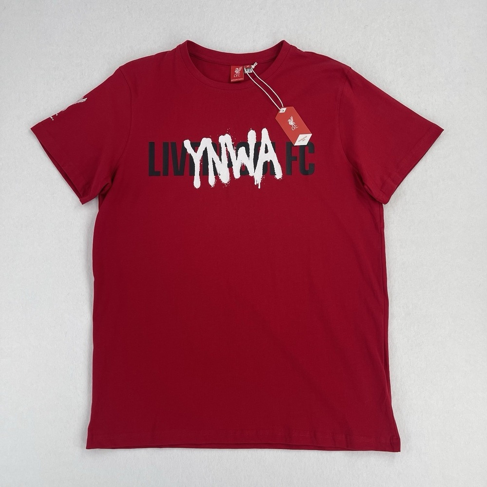 Liverpool Football Club T-Shirt Mens M Red YNWA Graphic Print Premier League